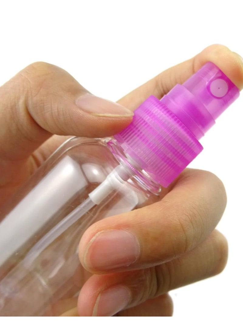 Empty Plastic Spray Bottle Refillable – 2-Piece Set with Fine Mist – Travel Size – Random Colors - Image 3