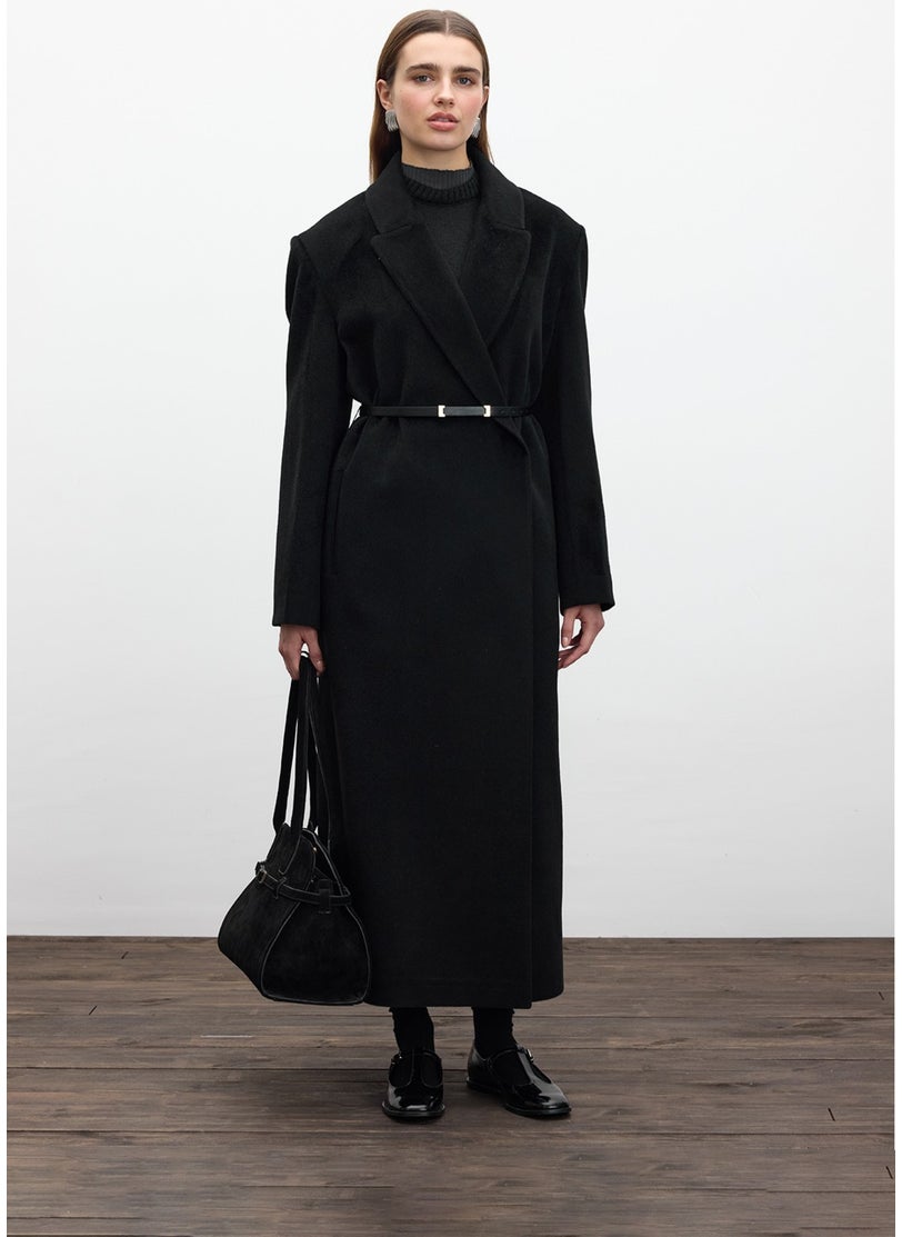 Belted Long Cashmere Coat Black - pzsku/Z23967EE9440AB4DF3CB4Z/45/_/1741272557/f294d1ed-1075-42af-9c62-95cc342f6bee