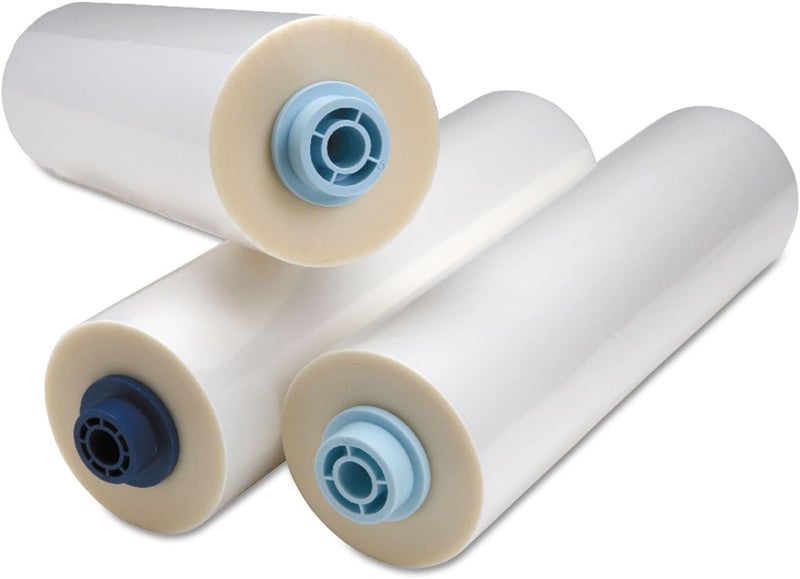 GBC EZ Load Blue End Cap Laminating Roll Film, Low Temp, Gloss, 11.5" x 100', 5 mil, 2 Rolls (3125363EZ) - Image 1