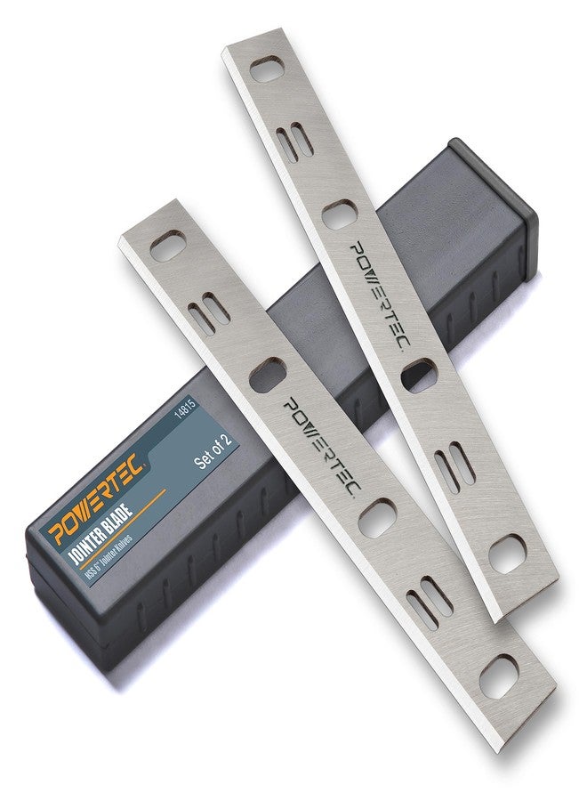 POWERTEC 6 Inch Jointer Blades for WEN 6560, 6560T, 6559, JT6561 Jointer, Replacement for 6560-083 Jointer Knives, Set of 2 (14815W) - Image 1