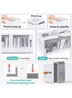 Generic 32-in-1 Multi-Functional Cleaner Kit, Electronic and Gadget Cleaning Essentials for Headphones, Mobile Phones, Computers, Monitors, and More, Compact Portable Design  - Image 3
