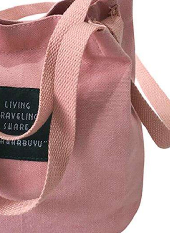 BAGGRA Stitched Detailed Shoulder Bag Pink One Size - Image 2