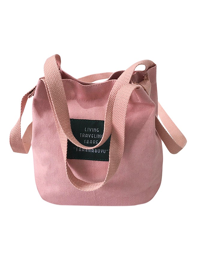 BAGGRA Stitched Detailed Shoulder Bag Pink One Size - Image 1