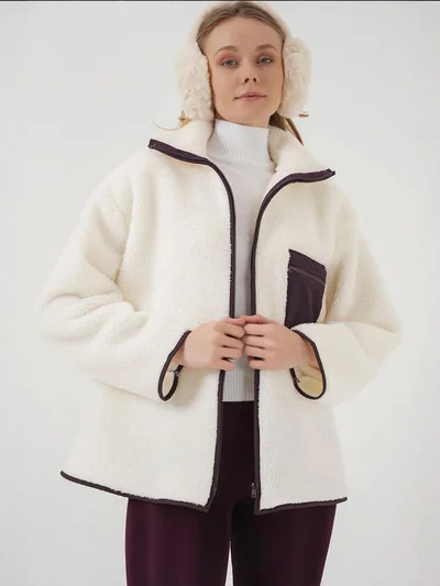 BIG DART BDART Pocket Detailed Oversized Plush Coat