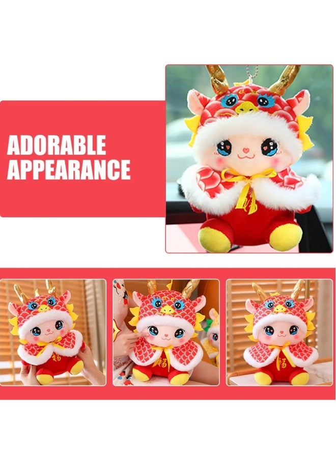Chinese Zodiac Dragon Doll 20 cm, 2024 Year of Dragon Plush Toy, Chinese New Year Mascot, Stuffed Animal for Spring Festival Decor, Ideal Zodiac Gift for Kid - Image 2