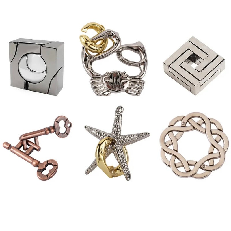 Puzzle Zinc Alloy Unlock Kong Ming Lock Magic Alloy Educational Toys Nine-Chain Intelligence Unlock Buckle Full Set - Image 4