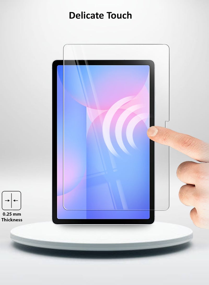 Techie واقي شاشة زجاجي مقوى عالي الدقة لجهاز Samsung Galaxy Tab S9 Plus / S9 FE Plus مقاس 12.4 بوصة - مضاد للانعكاس ومضاد للفقاعات وصلابة 9H 0.33 مم وحواف مستديرة وسهولة التركيب - Image 4