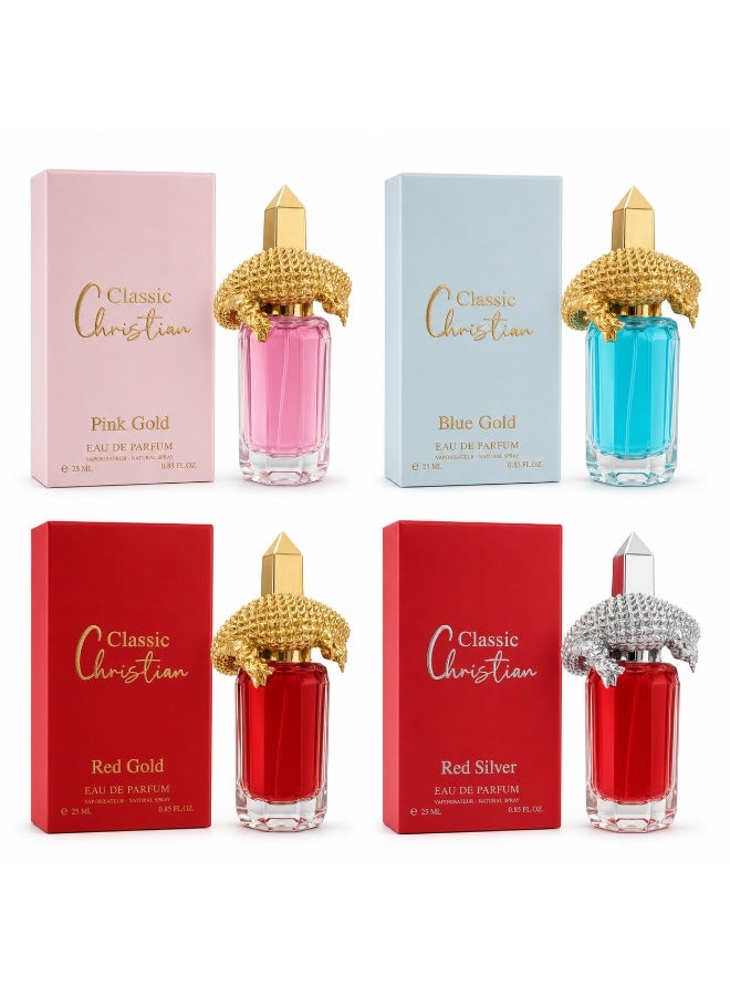 دونا مجموعة عطور من كلاسيك حلوه وفاخره مكونه من 4 قطع 25 مل - Image 1