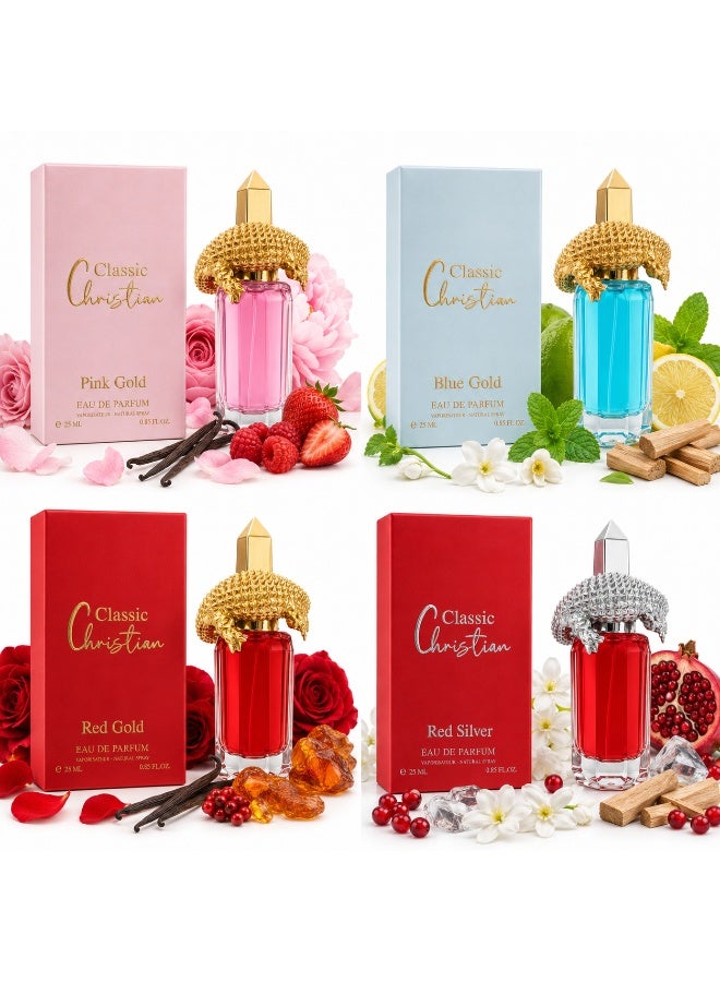 دونا مجموعة عطور من كلاسيك حلوه وفاخره مكونه من 4 قطع 25 مل - Image 2