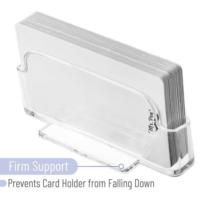 Mr. Pen- Acrylic Business Card Holder for Desk, Clear Plastic Business Cards Display Holders Stand, 3 Packs, Fits 40-60 Cards - Image 4