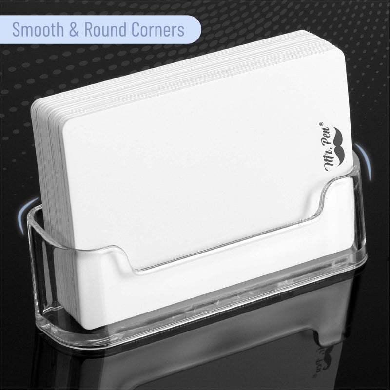 Mr. Pen- Acrylic Business Card Holder for Desk, Clear Plastic Business Cards Display Holders Stand, 3 Packs, Fits 40-60 Cards - Image 3