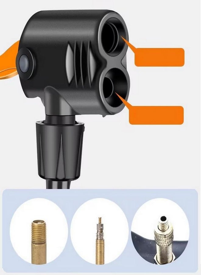 Aolowewin Foot Twin Cylinder Air Pump, Bike Floor Pumps, Air Pump for Ball, for Bicycle Motorbike & Inflatable Bed Pillow & Swimming Items (Double Cylinder with Manometer) - Image 4