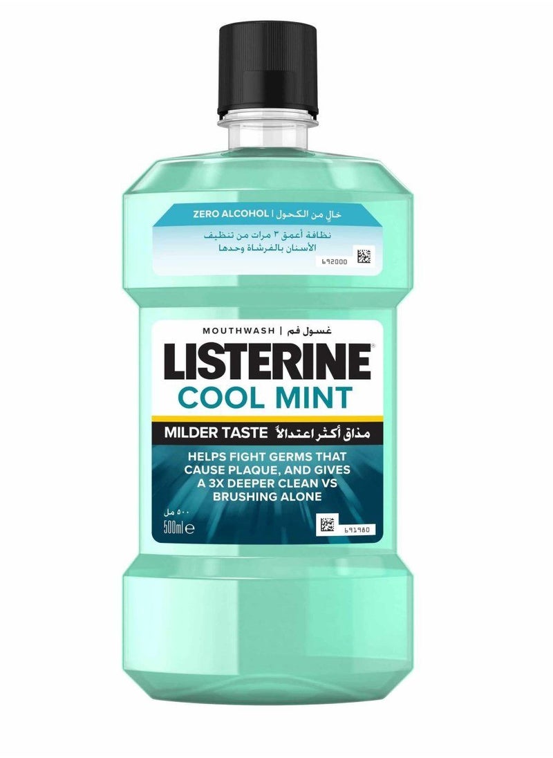 Listerine Cool Mint Milder Taste Mouthwash 500ml  - Image 1