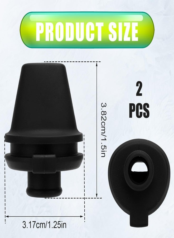 PEUTIER 2PCS Bite Valve Replacement for Ello Cooper 32oz Stainless Steel Water Bottle, Water Bottle Mouthpiece, Silicone Free BPA Spout Compatible With Ello Cooper 18/22/40oz Accessories Parts (Black) - Image 2