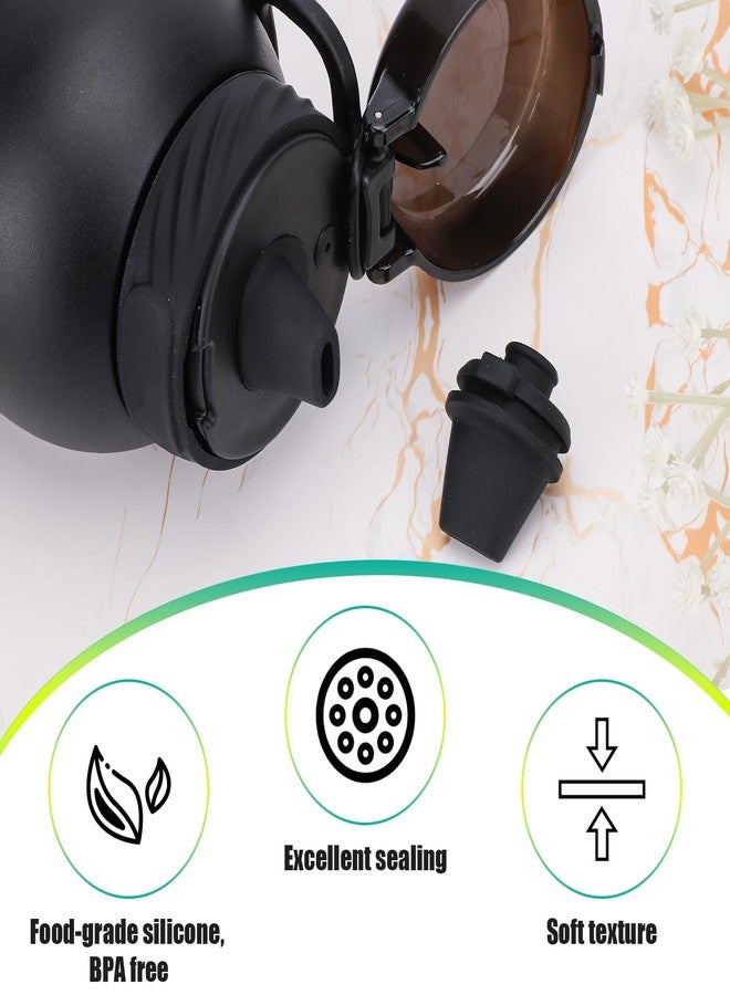 PEUTIER 2PCS Bite Valve Replacement for Ello Cooper 32oz Stainless Steel Water Bottle, Water Bottle Mouthpiece, Silicone Free BPA Spout Compatible With Ello Cooper 18/22/40oz Accessories Parts (Black) - Image 3