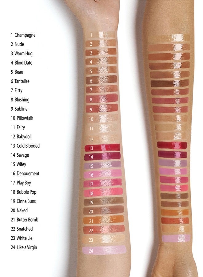 Ruby Kisses Lip Gloss Butter Bomb Gloss Non-Sticky Lip Gloss Vitamin E Natural Nude Lip Makeup - 7.8mL (0.26 US fl.oz) (Cinna-Buns) - Image 5