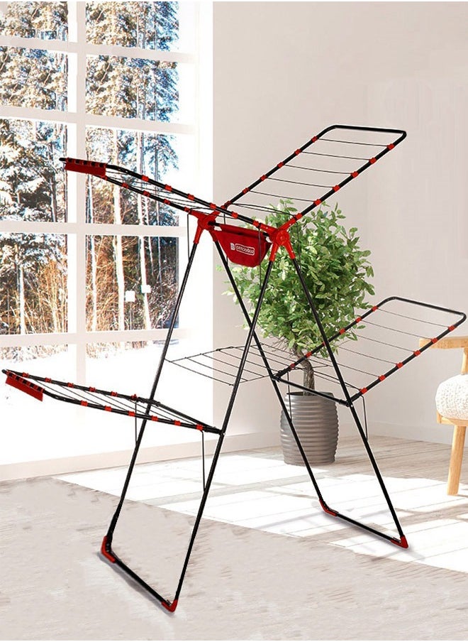 Laundry rack and clothes drying rack made of rust-resistant aluminum tubes, black/red, made in Turkey - pzsku/Z239718BE56788F6E25C1Z/45/_/1724852733/bd1ad893-e93a-44f5-a9d1-f82cceb5c6c7