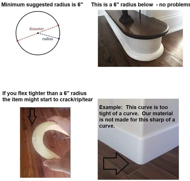 FLEXTRIM Flexible Cove Molding - #WM93: 3/4" x 3/4" Flex Cove molding - 8' feet Long - Image 4