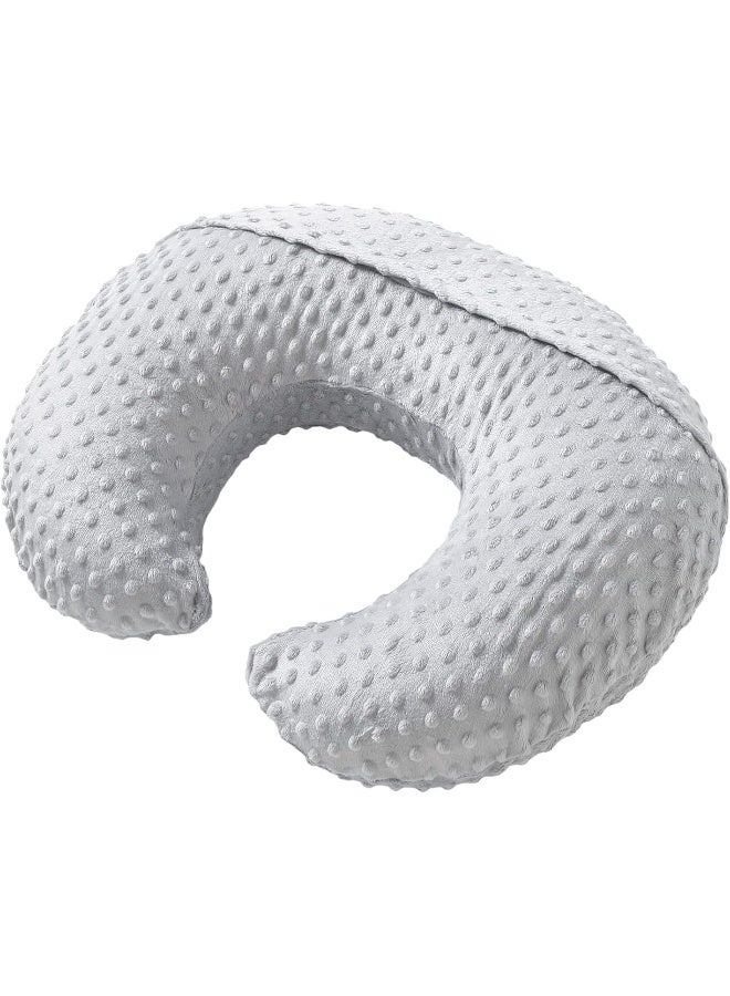 Aullar Pillowcase for Nursing Pillow and Positioner for Breastfeeding and Bottle Feeding, Propping Baby, Tummy Time, Baby Sitting Support, Awake-Time Support, Pillow Cover Only (Grey) - Image 3