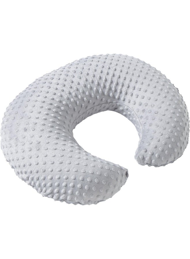 Aullar Pillowcase for Nursing Pillow and Positioner for Breastfeeding and Bottle Feeding, Propping Baby, Tummy Time, Baby Sitting Support, Awake-Time Support, Pillow Cover Only (Grey) - Image 1