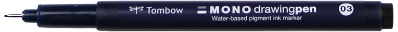 Tombow Mono Drawing Pen, 03 Tip Size, 12 Pack - 56401 - Image 1