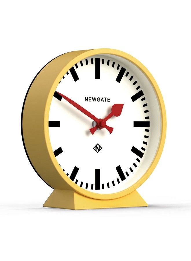 NEWGATE M Mantel Railway Silent Sweep Mantel Clock 'No Tick' A Modern Mantelpiece Clock Small Clock Clocks For Living Room Office Clock Desk Clock Mantel Clock Station Dial (Yellow) - Image 3