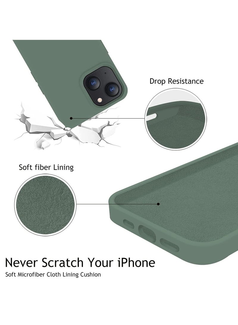 DUSALA Compatible with iPhone 13 Case, [Drop Protection] [Anti-Scratch] Shockproof Liquid Silicone Anti-Fingerprint Cover with Microfiber Lining Phone Case for iPhone 13 6.1" - Image 4
