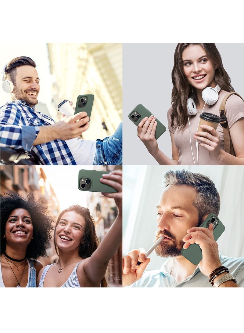 DUSALA Compatible with iPhone 13 Case, [Drop Protection] [Anti-Scratch] Shockproof Liquid Silicone Anti-Fingerprint Cover with Microfiber Lining Phone Case for iPhone 13 6.1" - Image 2