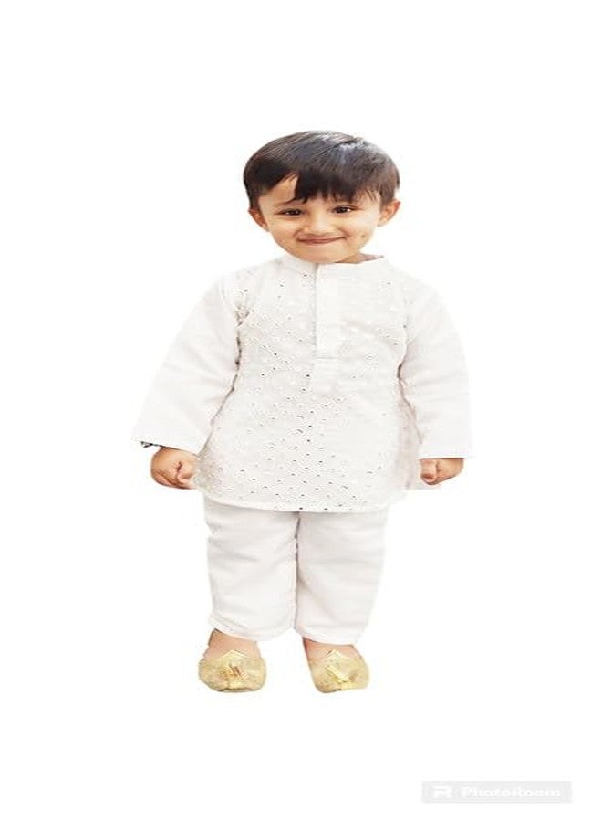 Aglare Gujarati Kedia Dhoti Dress For Boys,kedia,Kurta set for boys small and adult,STITCHED White - Image 2