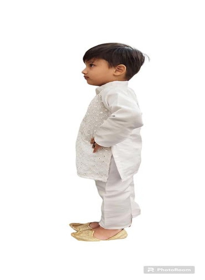 Aglare Gujarati Kedia Dhoti Dress For Boys,kedia,Kurta set for boys small and adult,STITCHED White - Image 4