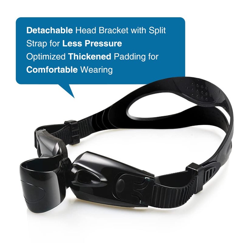 ZIONOR T1 Snorkel Lap Swimming Swimmer Training Diving Snorkeling Comfortable Mouthpiece One-Way Purge Valve for Pool Open Water - Black - Image 4