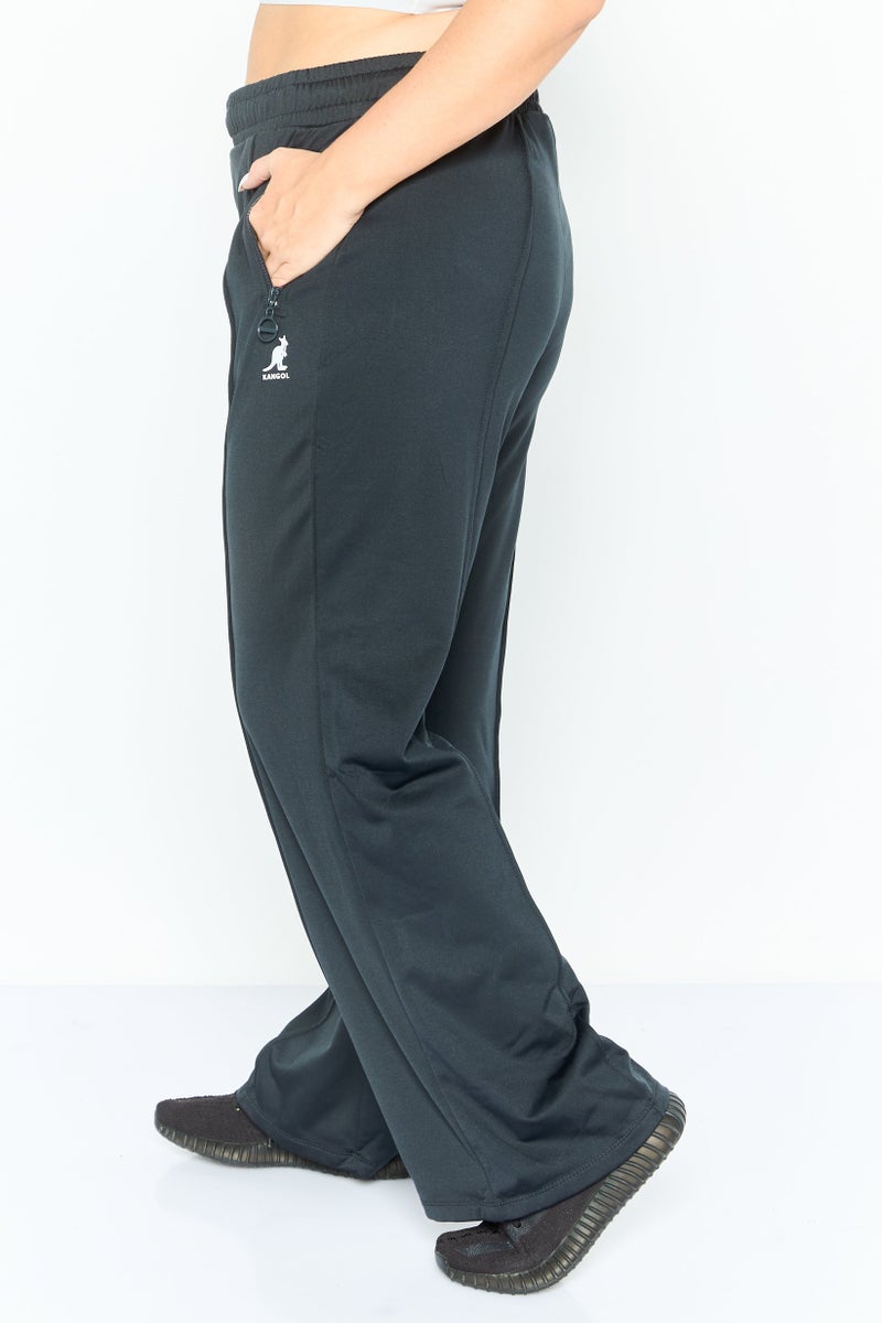 KANGOL Women Regular Fit Brand Logo Sweatpants , Black - Image 4