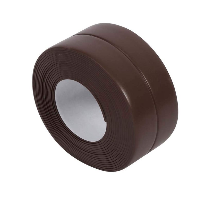 KaLaiXing Tub And Wall Caulk Strip. Kitchen Caulk Tape Bathroom Wall Sealing Tape Waterproof Self-Adhesive Decorative Trim--brown - Image 3