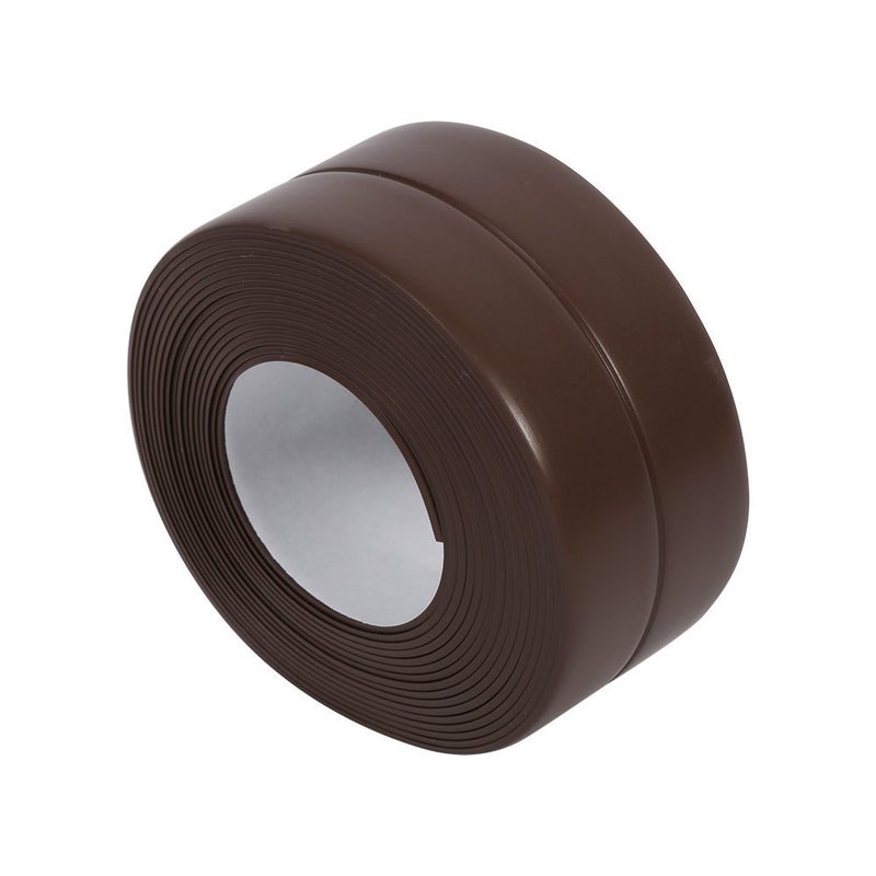 KaLaiXing Tub And Wall Caulk Strip. Kitchen Caulk Tape Bathroom Wall Sealing Tape Waterproof Self-Adhesive Decorative Trim--brown - Image 1