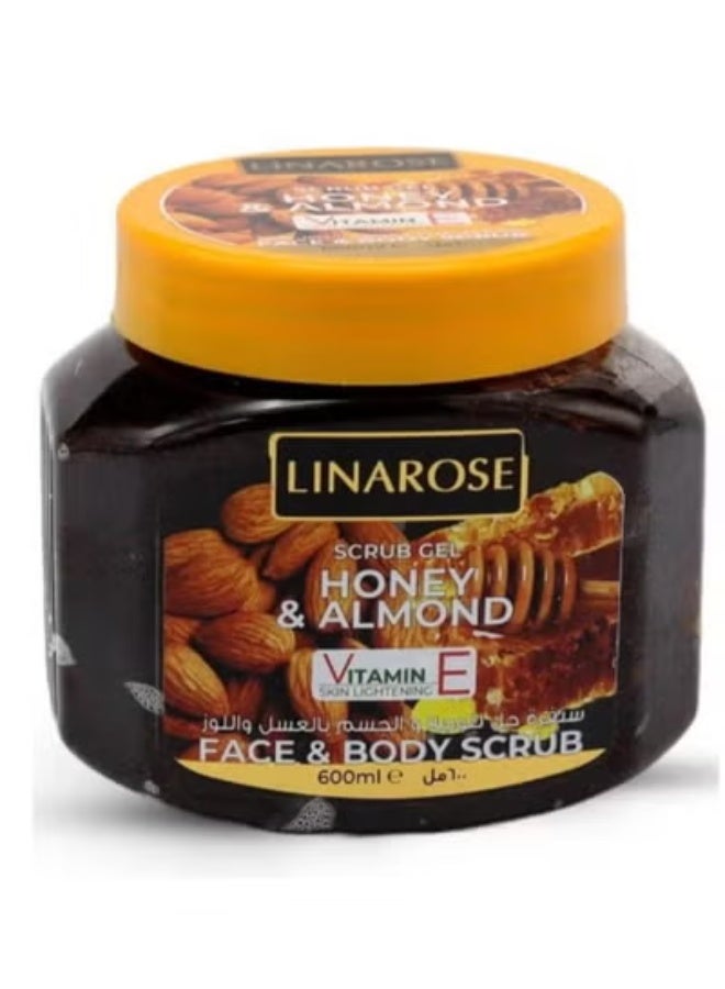 لينا روز سنفرة جل للوجه والجسم بالعسل واللوز 600 مل