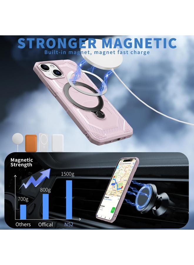S-TOP Case For iPhone 15 Plus Frosted MagSafe Holder Phone Case - Image 2