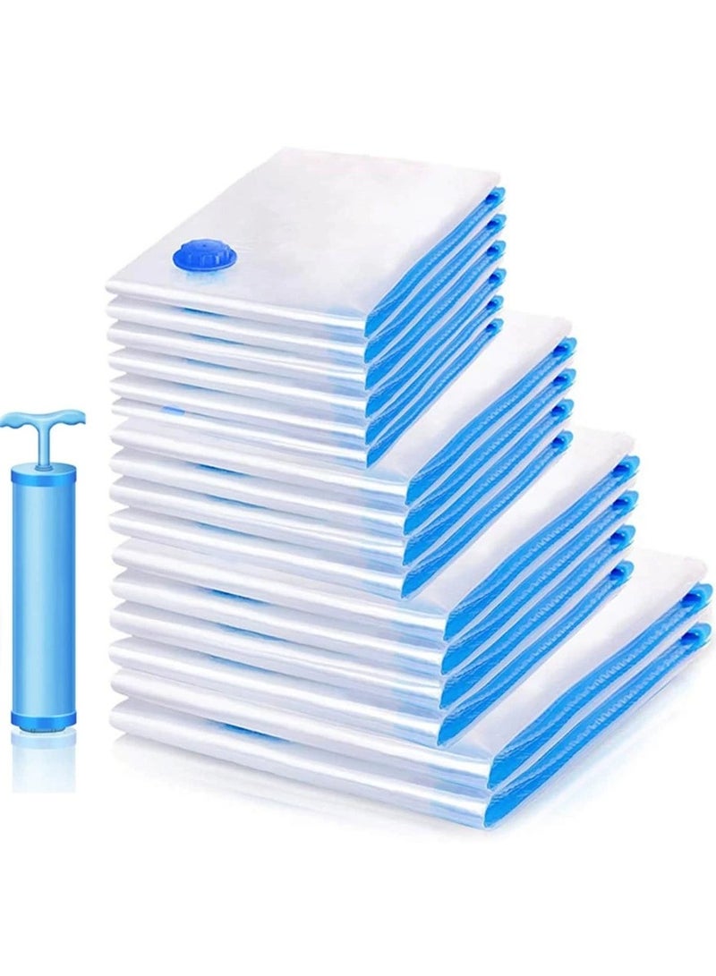 Hihonor 16pcs Clothes & Blanket Vacuum Compression Bags Set With 1 Hand-pump Included  - Image 1