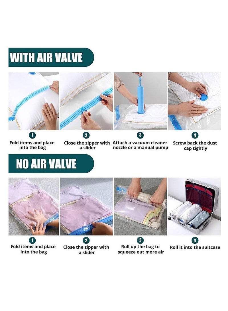 Hihonor 16pcs Clothes & Blanket Vacuum Compression Bags Set With 1 Hand-pump Included  - Image 4