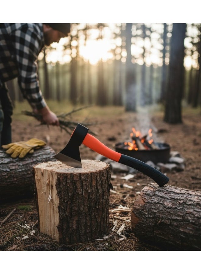 اجز فأس ثقيل بسلاح فولاذي ومقبض ألياف مانع للانزلاق – مناسب لتقطيع الخشب والاستخدام الخارجي والحدائق - Image 4