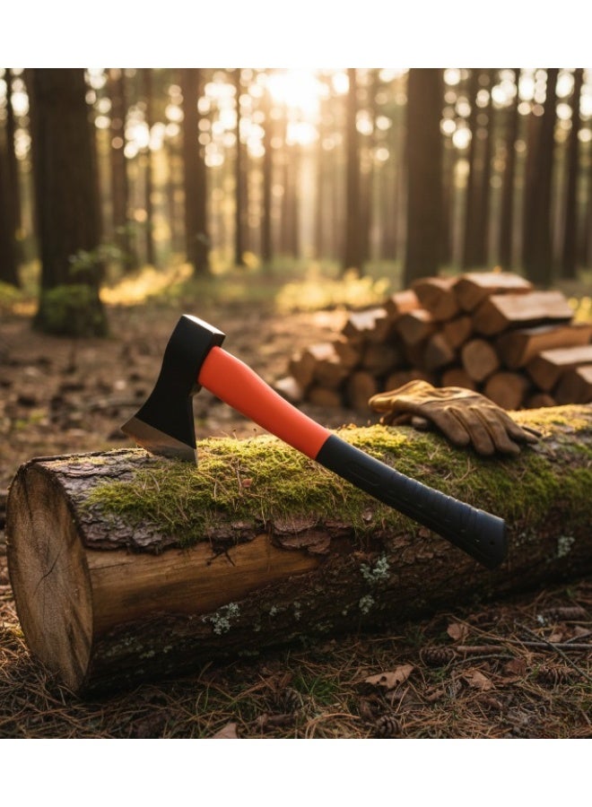 اجز فأس ثقيل بسلاح فولاذي ومقبض ألياف مانع للانزلاق – مناسب لتقطيع الخشب والاستخدام الخارجي والحدائق - Image 5