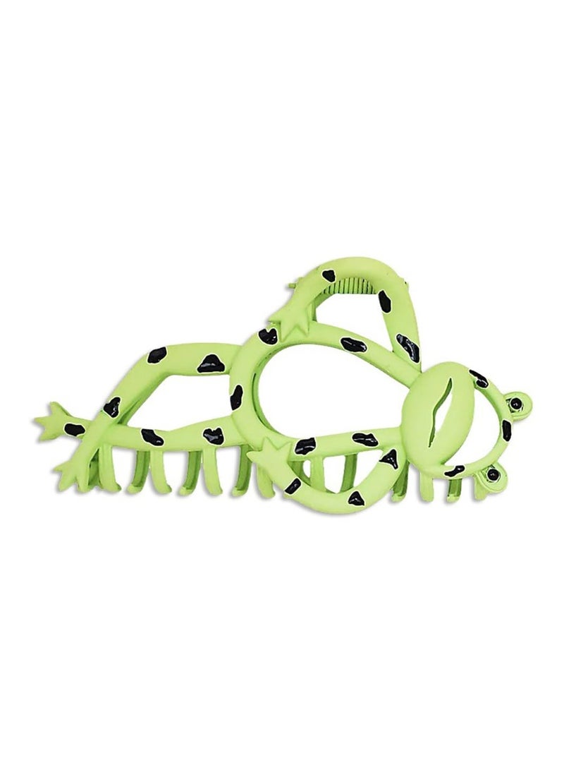 SOLARAE Frog Metal Hair Clip, Cute Green Frog Metal Large Hairpin Claw, Strong Hold Nonslip Hair Barrettes, Creative Design Fashion Hair Accessories for Women Girls, 2 Pcs - Image 5