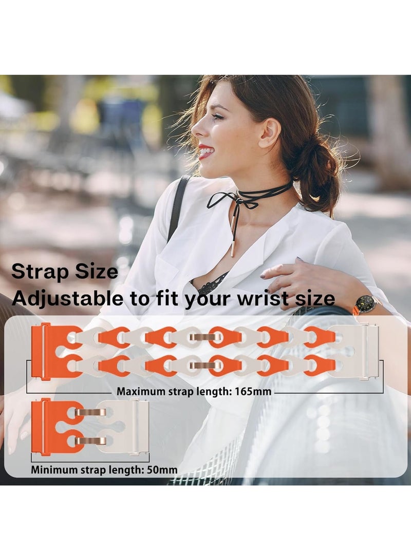KASTWAVE 22mm Silicone Watch Strap, Silicone Band for Huawei Watch GT Series, Compatible with GT5 Pro, GT5, GT4 & Watch 4 (46mm), Durable Replacement Strap for Men and Women (Orange Starlight) - Image 5