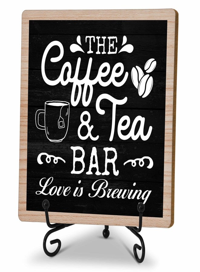TIRYWT Coffee & Tea Bar Decor Signs & Table Decor, Tea Station Accessories, Themed Gifts - Wooden Desk Decor (H26) - Image 1