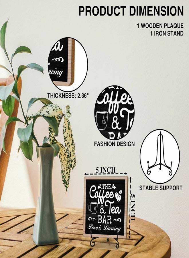 TIRYWT Coffee & Tea Bar Decor Signs & Table Decor, Tea Station Accessories, Themed Gifts - Wooden Desk Decor (H26) - Image 2