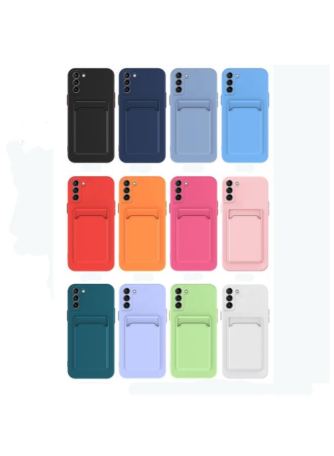 S-TOP Case For Samsung Galaxy S22 Ultra 5G Skin Feel Card Contrast Color Button TPU Phone Case - Image 2