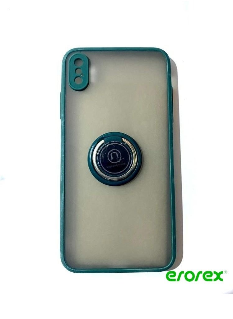erorex - Protective Case Cover For Iphone XS Max With Magnetic Ring Holder Green - Image 1