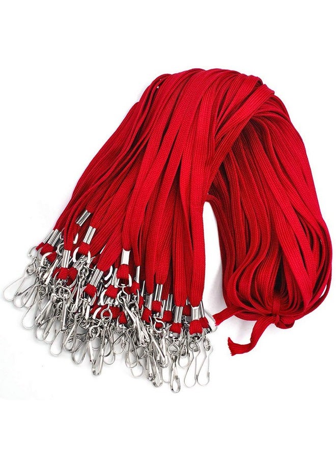 Bird Fiy Bird Fiy Red Lanyard 100 Pack Bulk Badge Lanyards for ID Badges Neck Cruise Lanyard Name Tag Lanyard ID Holder  - Image 1