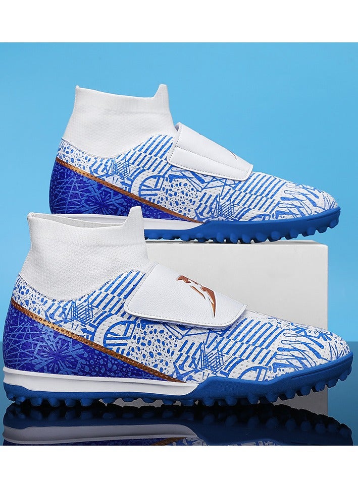 SKT Shiketro Children's Football Shoes, High-Top Boys' Professional Training Spiked Shoes, Lawn Sports Shoes, Velcro Sports Shoes  - Image 2
