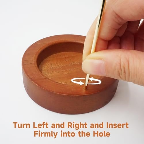 GARMOLY Incense Holder for Sticks, Anti-Ash Flying Incense Burner with 30 Incense Sticks, Detachable Glass Ash Catcher (Wood, Brown) - Image 3