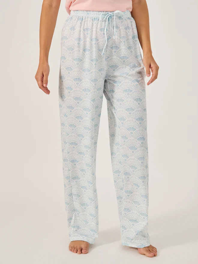 Styli Styli Unwind Printed Pajama Set with Round Neck T-Shirt